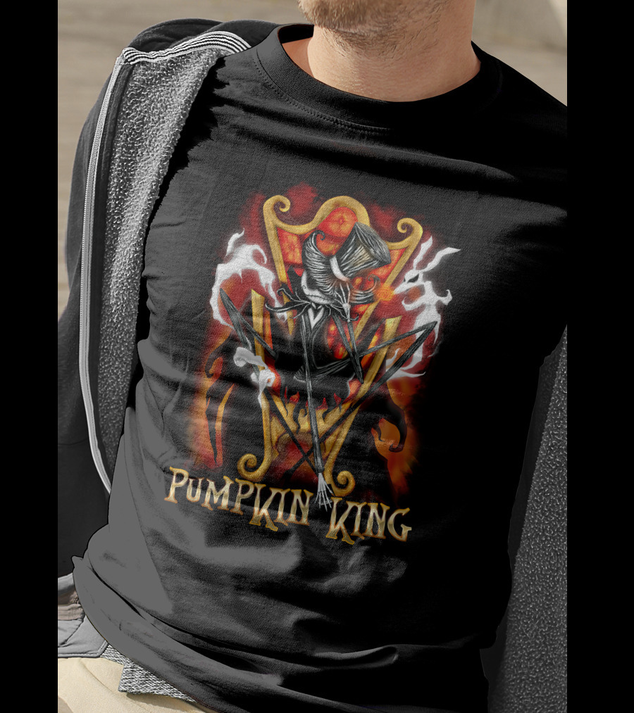 Jack Pumpkin King Throne Of Flames T-Shirt