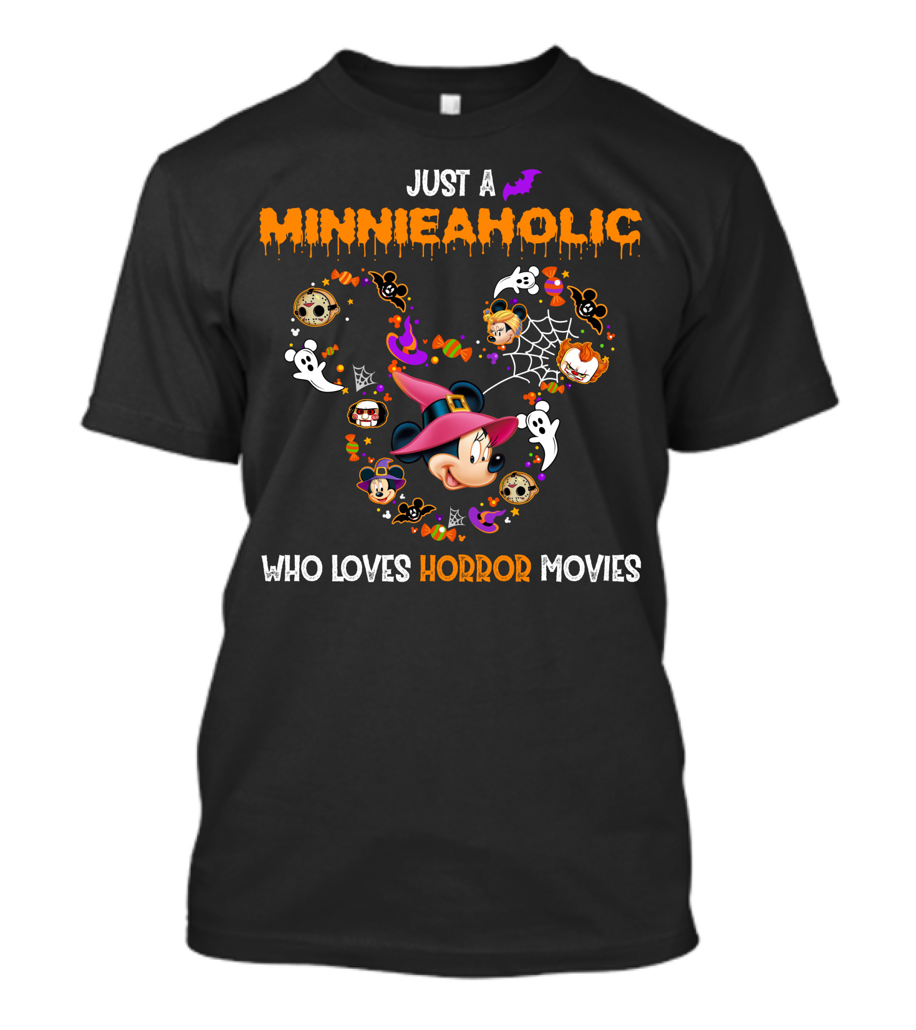 Just A Minnieaholic Who Loves Horror Movies T-Shirt