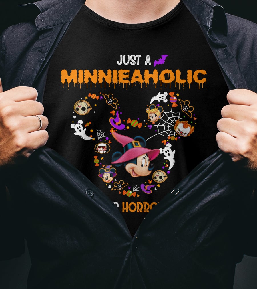 Just A Minnieaholic Who Loves Horror Movies T-Shirt