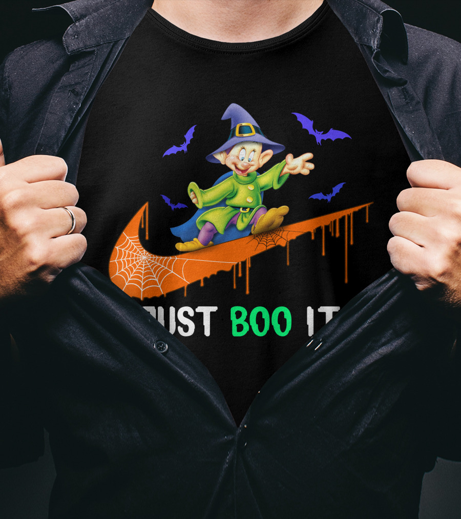 Just Boo It Dopey Halloween Bats Nike Swoosh T-Shirt