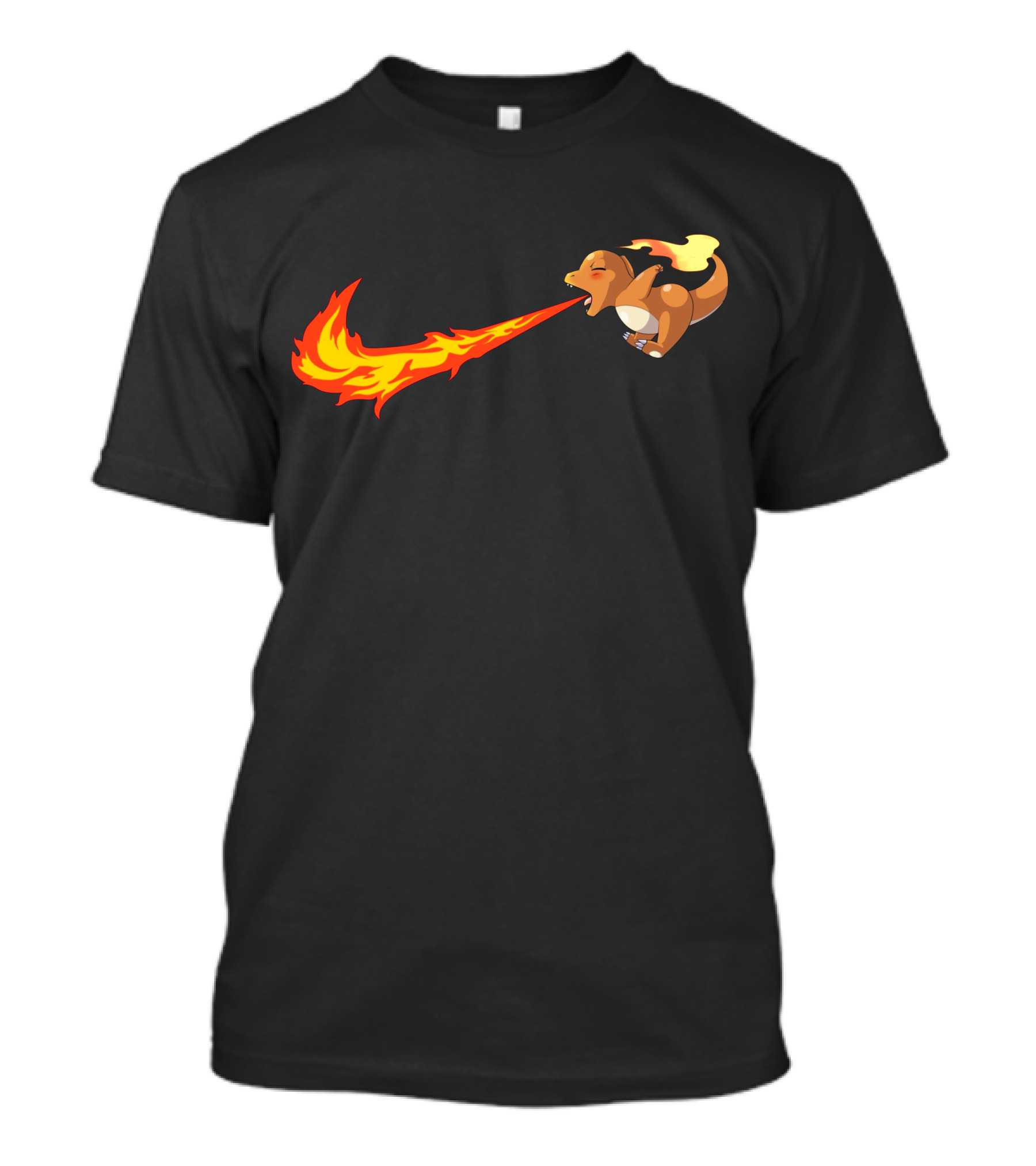 Charmander Fire-Breathing Nike-Inspired Flame T-Shirt