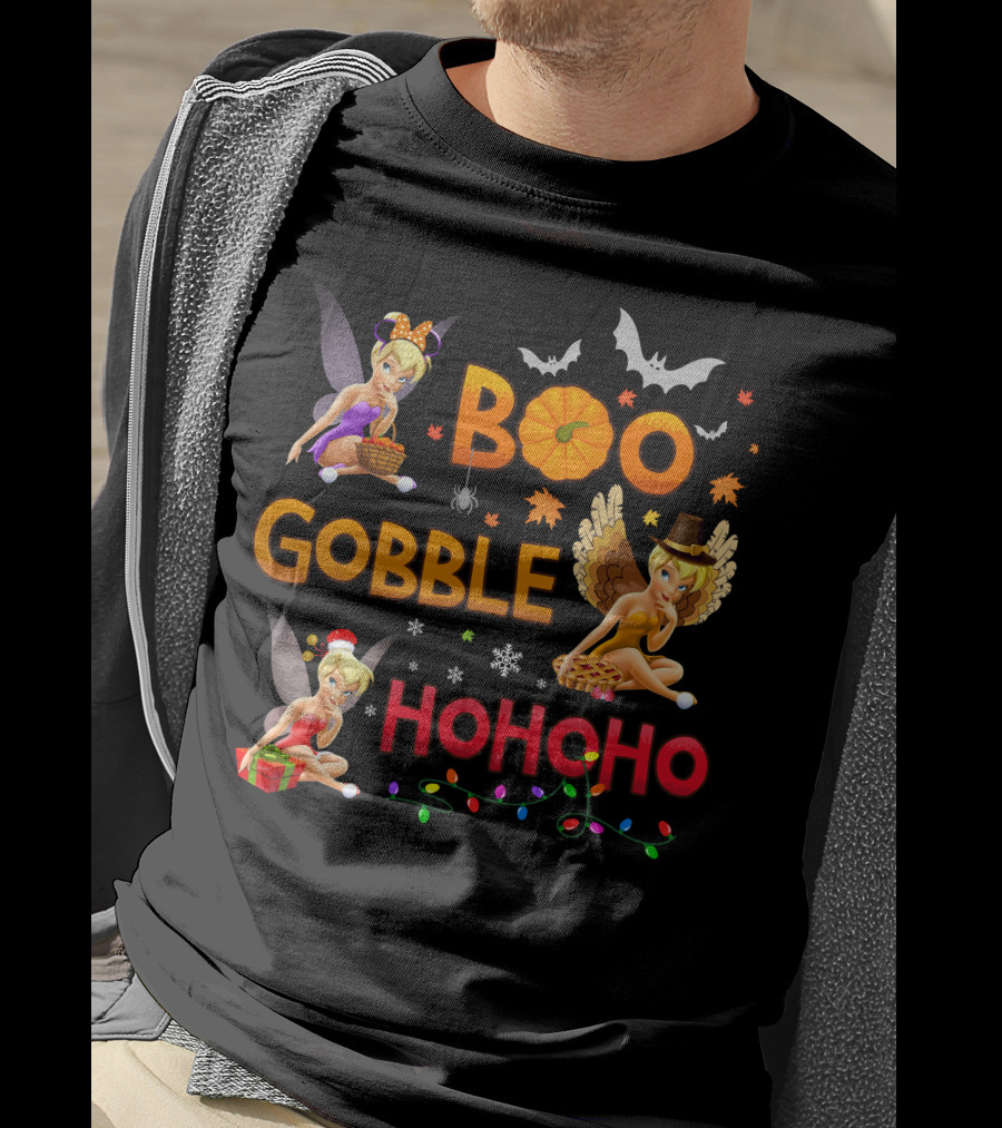 Boo Gobble Hohoho Tinker Bell T-Shirt