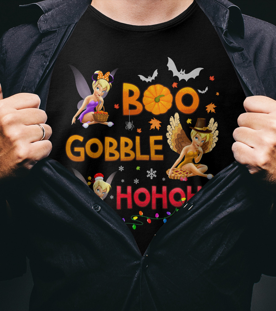 Boo Gobble Hohoho Tinker Bell T-Shirt