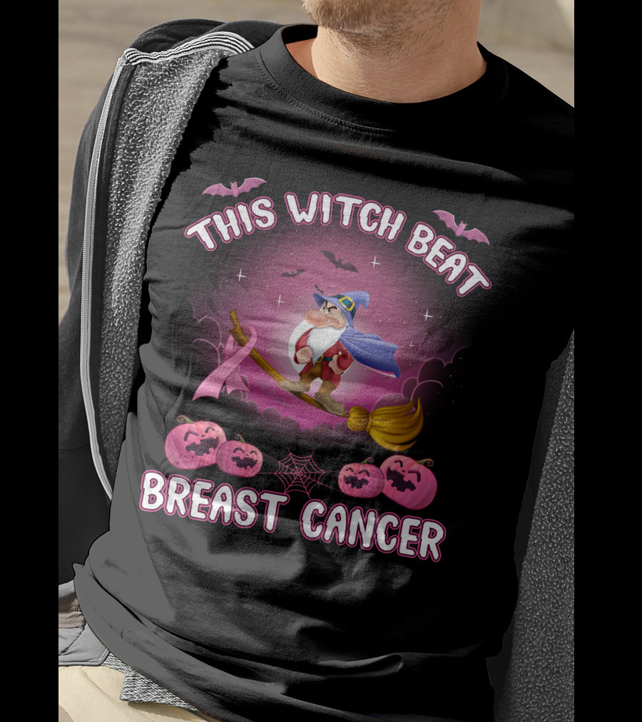 This Witch Beat Breast Cancer Grumpy -D T-Shirt