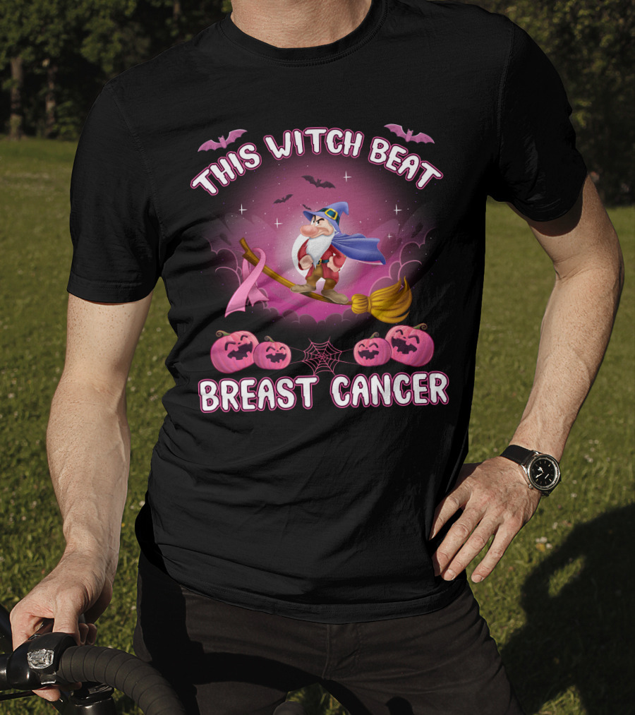 This Witch Beat Breast Cancer Grumpy -D T-Shirt
