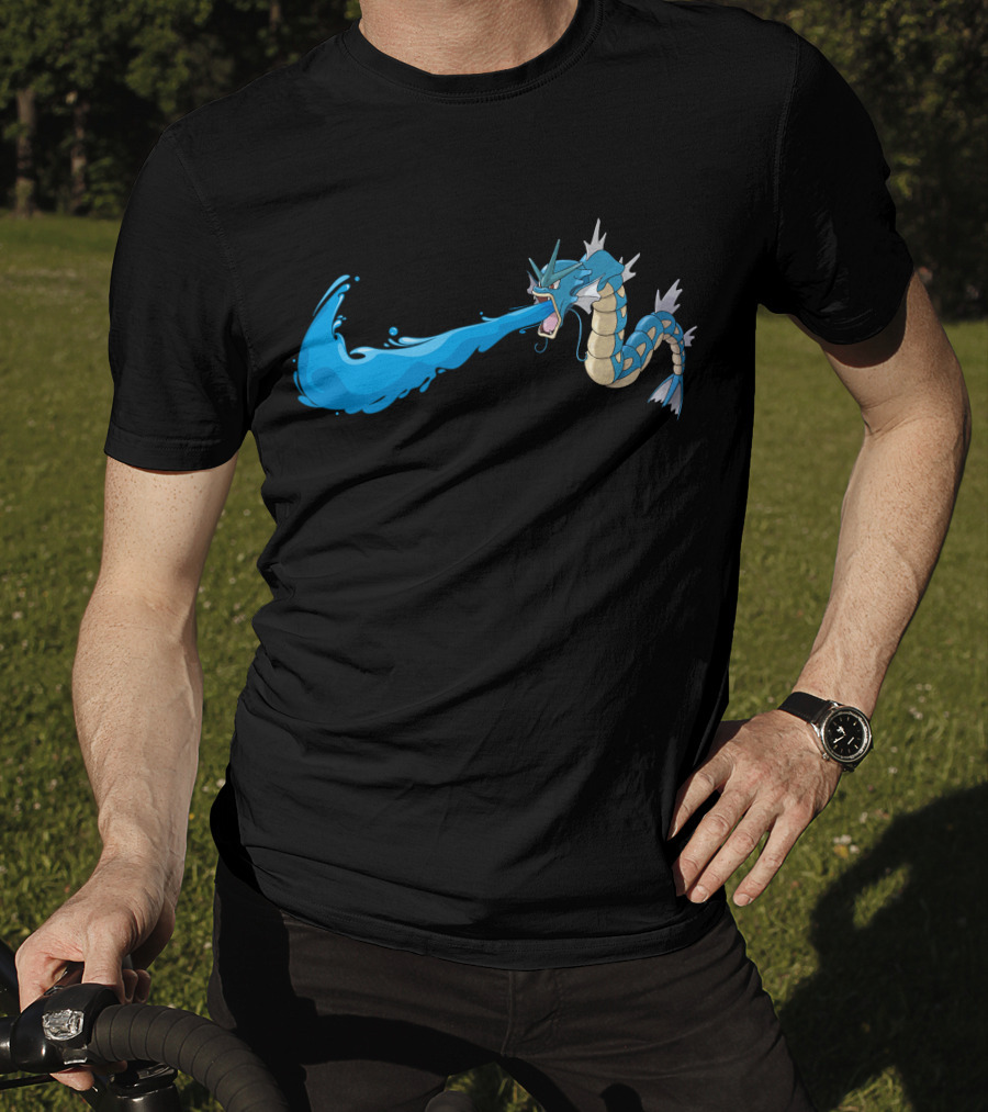 Gyarados Water Blast Attack Blue And Yellow T-Shirt