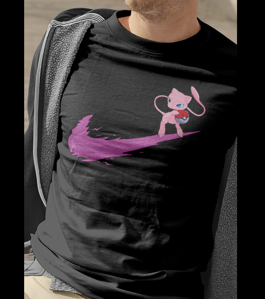 Mew Pokemon Nike Swoosh Pokeball Crossover T-Shirt