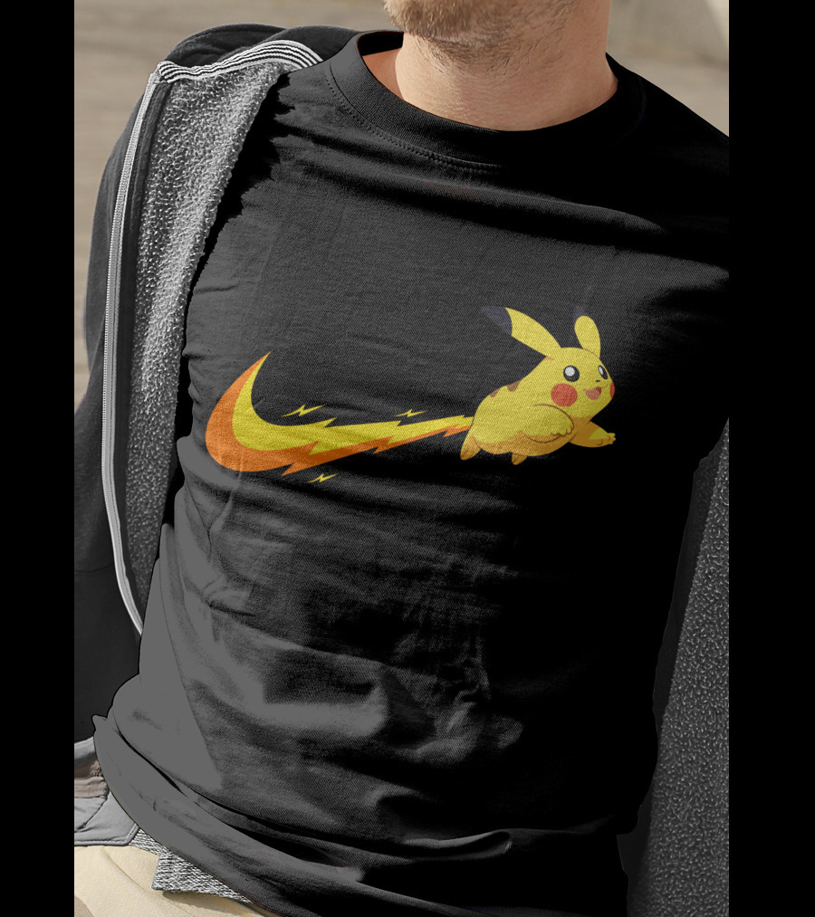 Pikachu Lightning Bolt Power Jump T-Shirt