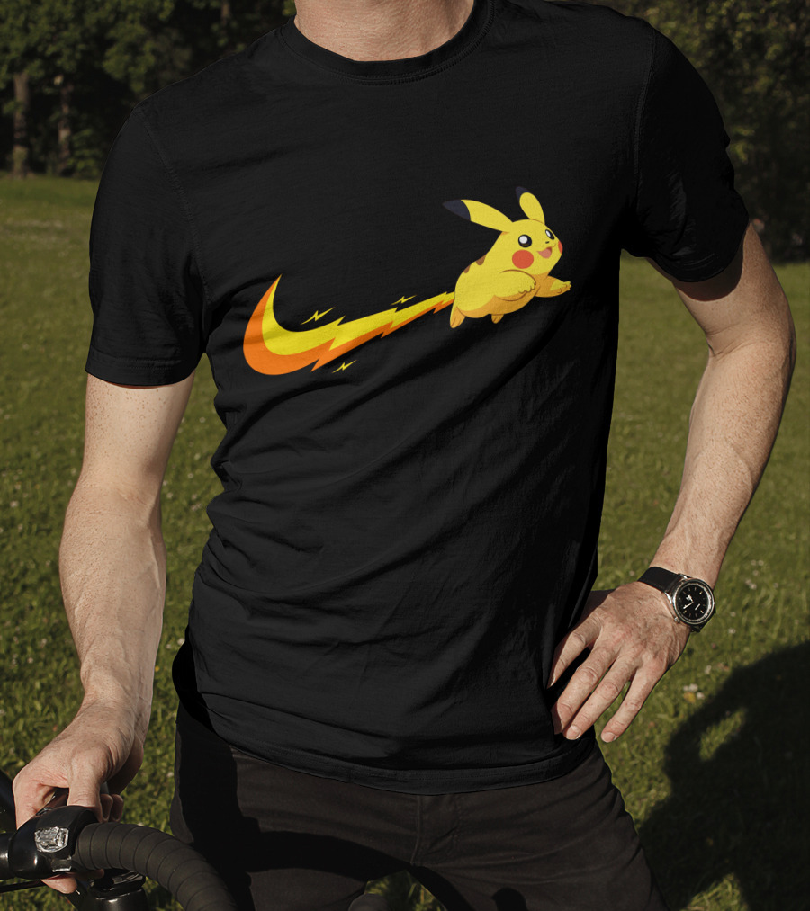 Pikachu Lightning Bolt Power Jump T-Shirt