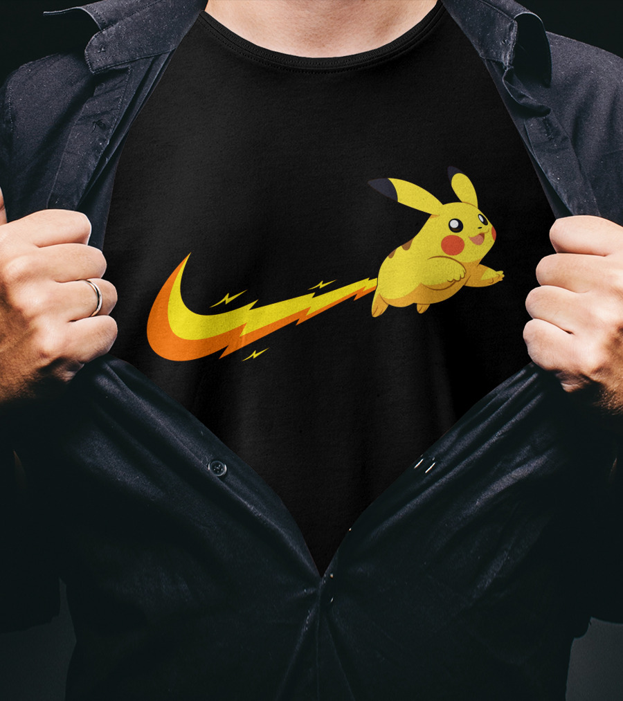 Pikachu Lightning Bolt Power Jump T-Shirt
