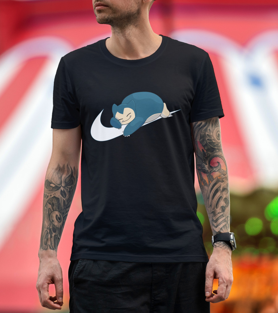 Snorlax Sleeping On Swoosh T-Shirt