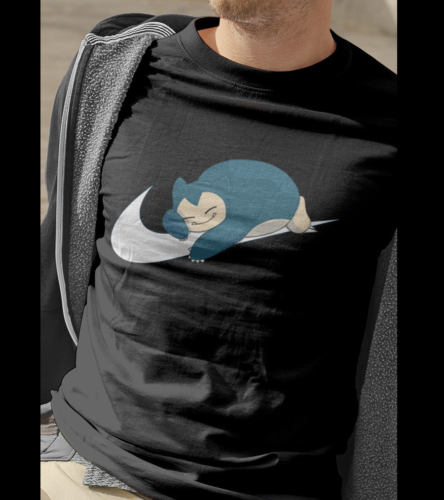 Snorlax Sleeping On Swoosh T-Shirt
