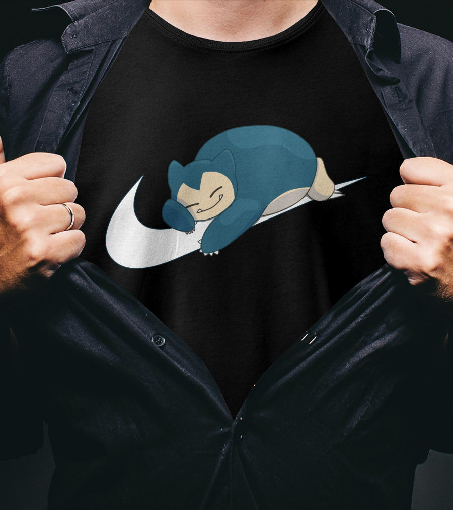 Snorlax Sleeping On Swoosh T-Shirt