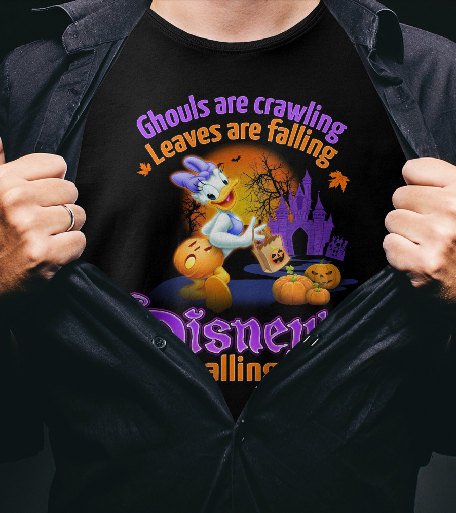 Ghouls Are Crawling Leaves Are Falling Disney's Calling T-Shirt