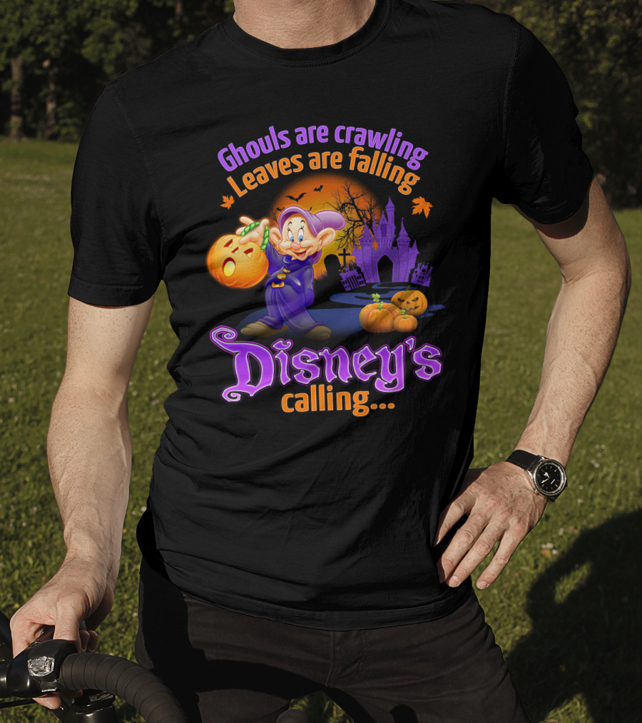 Ghouls Are Crawling Leaves Are Falling Disney's Calling Dopey Halloween T-Shirt