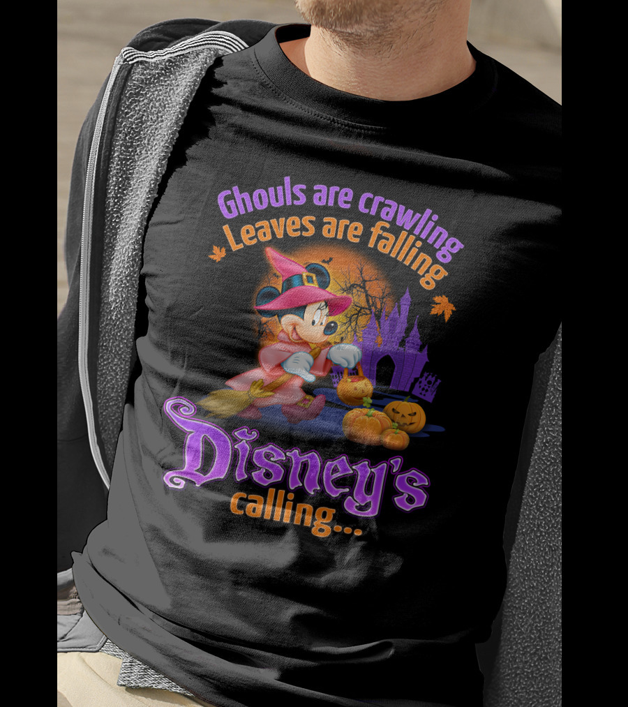 Ghouls Are Crawling Leaves Are Falling Disney's Calling Minnie T-Shirt