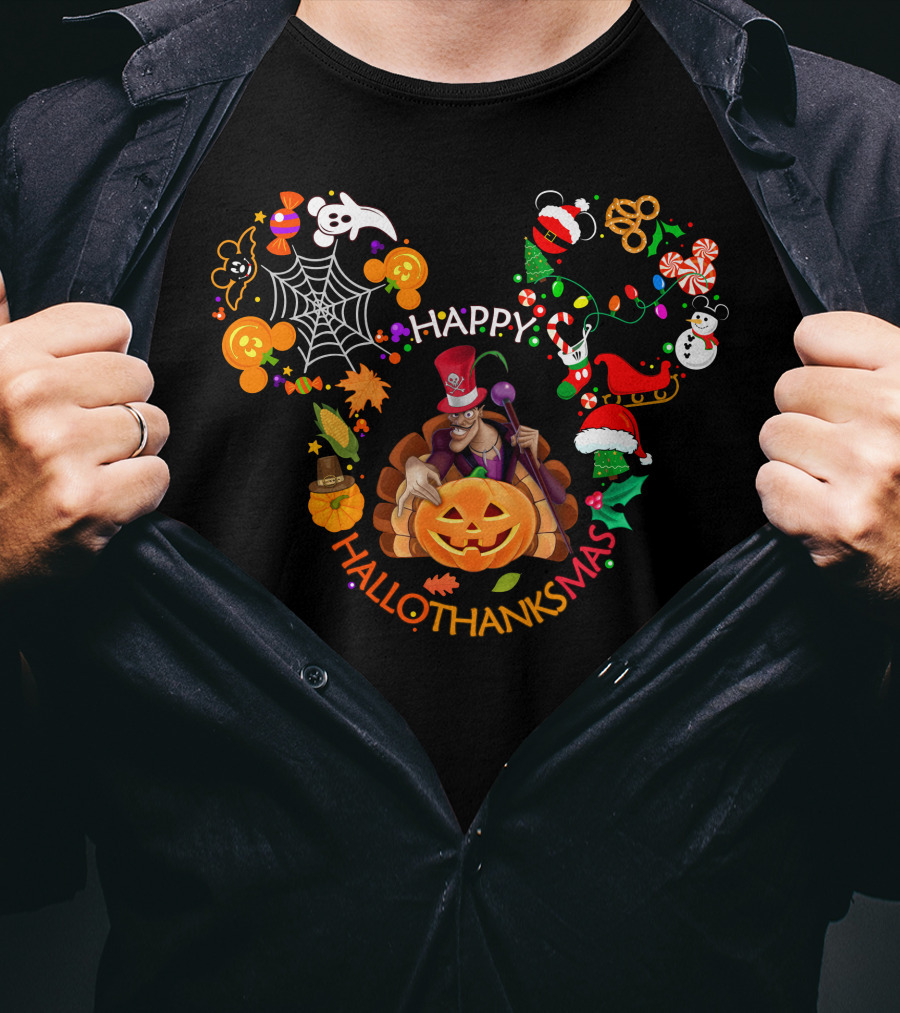 Happy Hallothanksmas Dr. Facilier Pumpkin T-Shirt