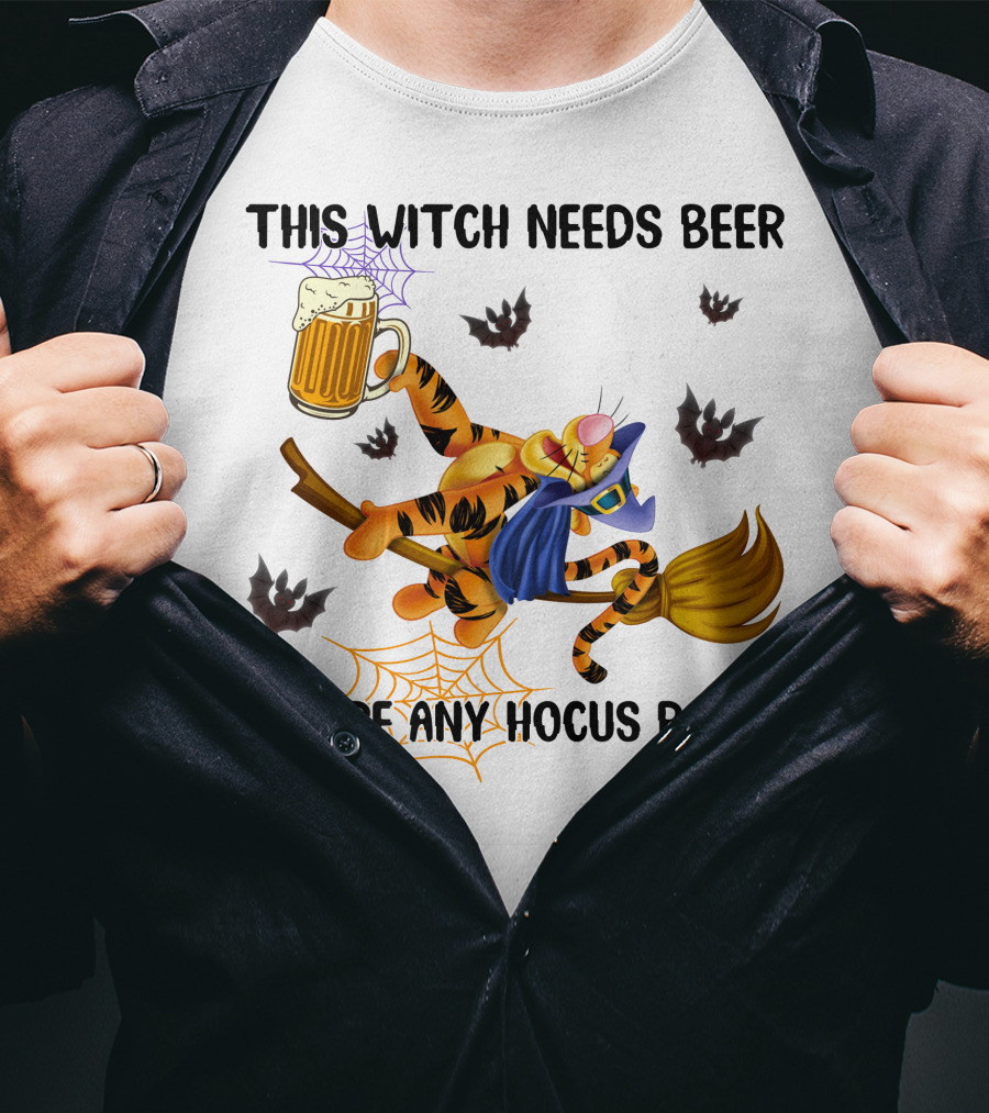 Tigger This Witch Needs Beer Before Any Hocus Pocus T-Shirt