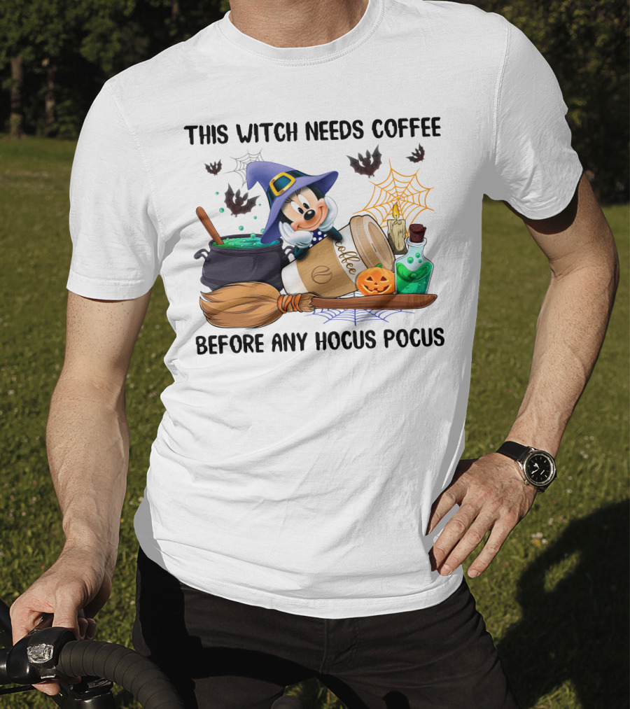 Minnie This Witch Needs Coffee Before Any Hocus Pocus T-Shirt