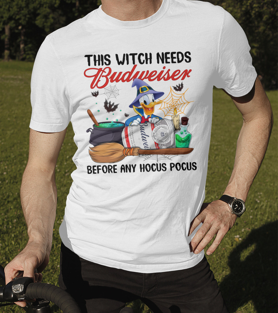 This Witch Needs Budweiser Before Any Hocus Pocus T-Shirt