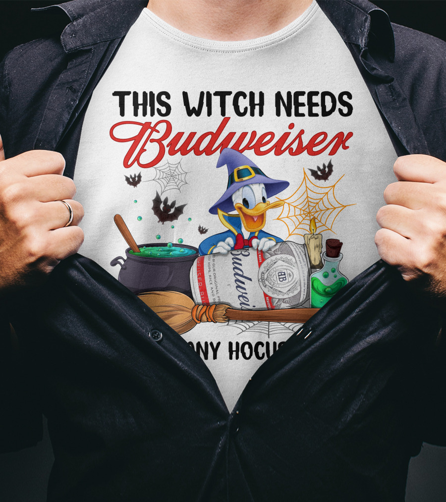 This Witch Needs Budweiser Before Any Hocus Pocus T-Shirt