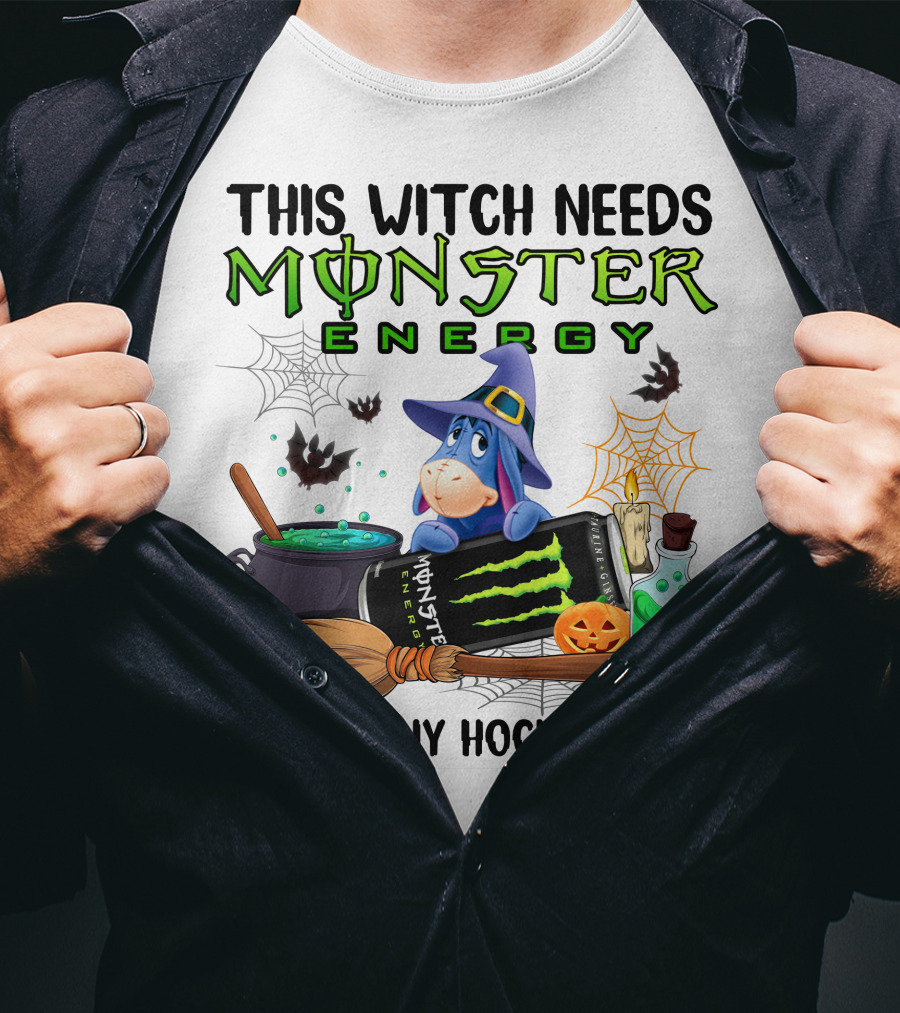 This Witch Needs Monster Energy Before Any Hocus Pocus Eeyore Halloween T-Shirt
