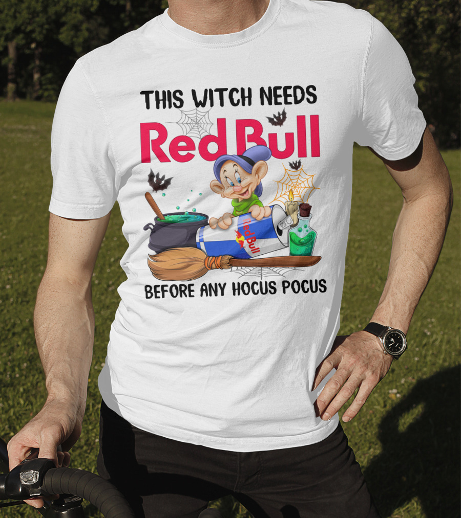 This Witch Needs Red Bull Before Any Hocus Pocus Dopey T-Shirt