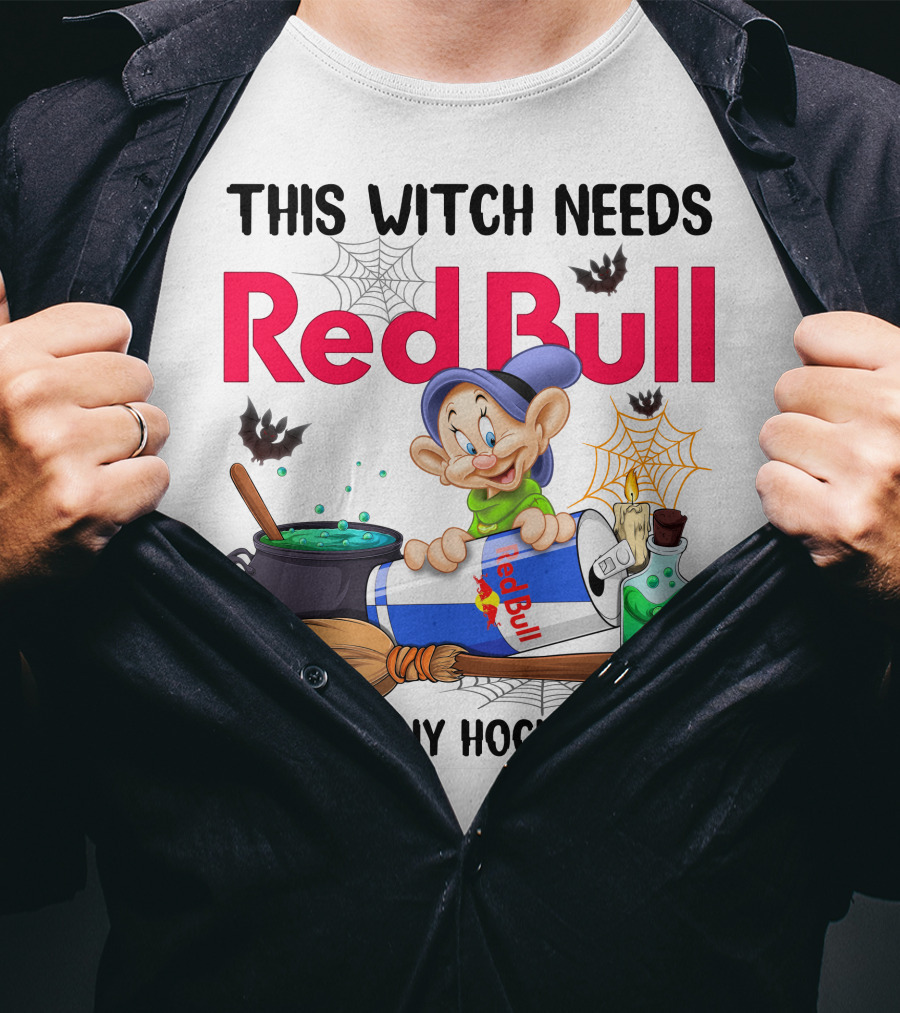 This Witch Needs Red Bull Before Any Hocus Pocus Dopey T-Shirt