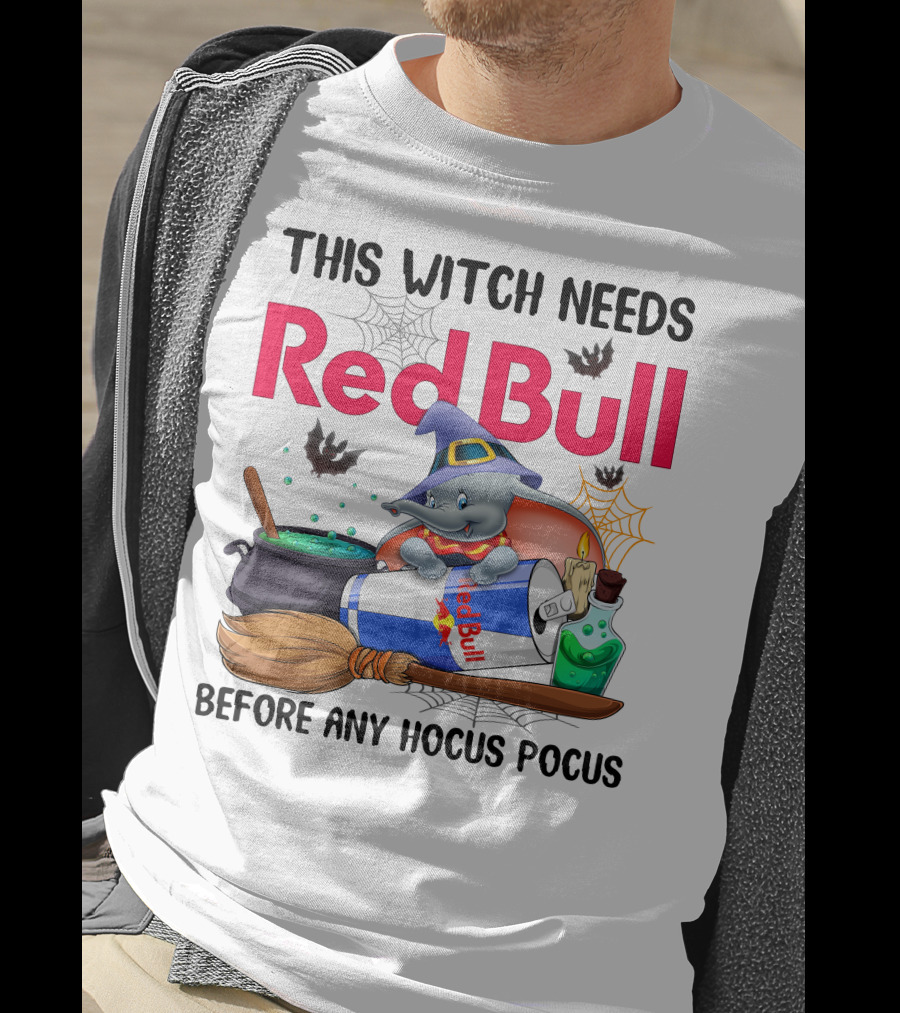 This Witch Needs Red Bull Before Any Hocus Pocus Dumbo T-Shirt
