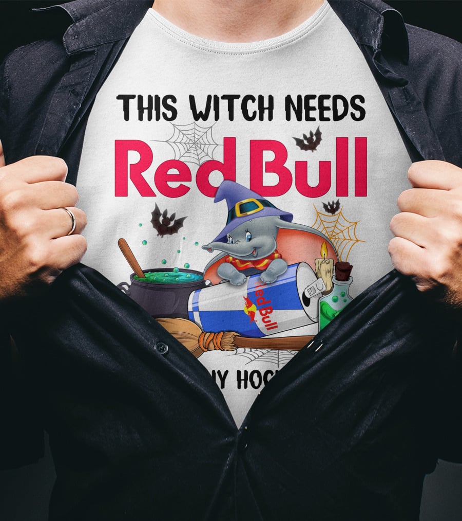 This Witch Needs Red Bull Before Any Hocus Pocus Dumbo T-Shirt