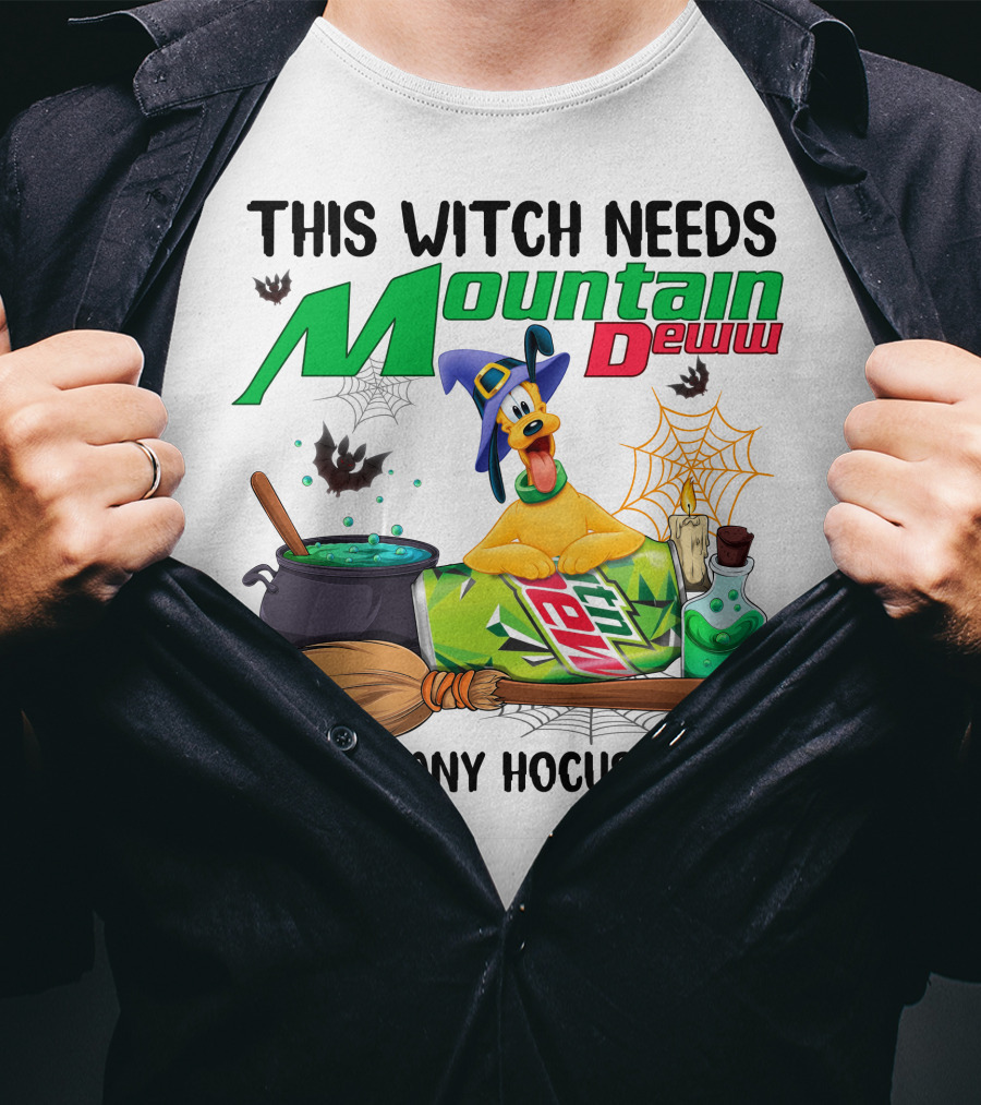 This Witch Needs Mountain Dew Pluto Before Any Hocus Pocus T-Shirt