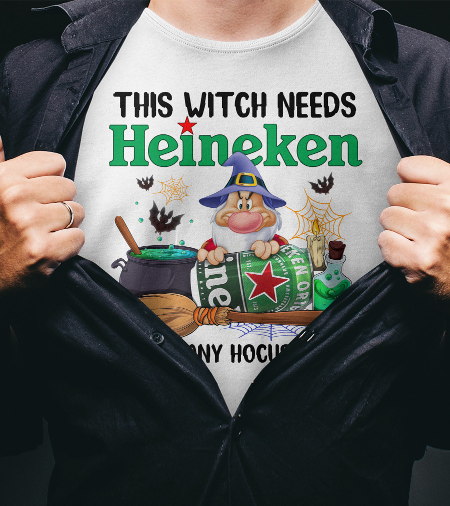 This Witch Needs Heineken Before Any Hocus Pocus T-Shirt