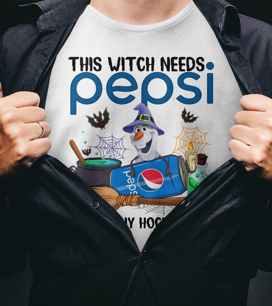 This Witch Needs Pepsi Before Any Hocus Pocus Olaf T-Shirt