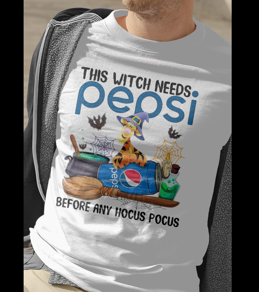 This Witch Needs Pepsi Before Any Hocus Pocus Tigger T-Shirt