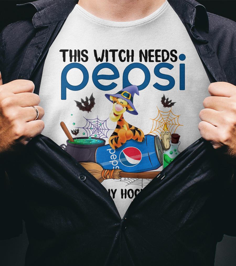 This Witch Needs Pepsi Before Any Hocus Pocus Tigger T-Shirt