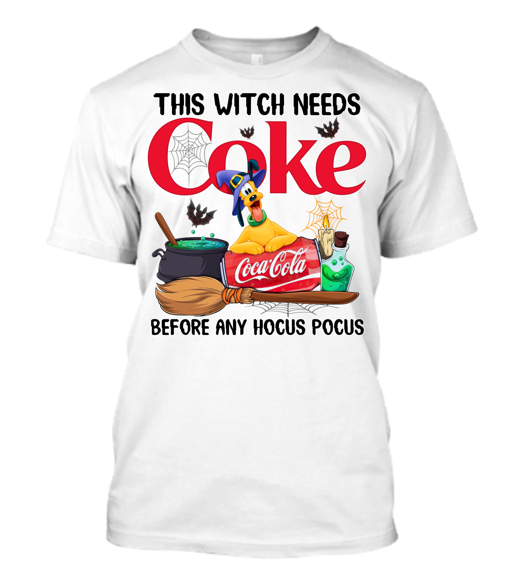 This Witch Needs Coke Pluto Coca-Cola Halloween Theme Before Any Hocus Pocus T-Shirt