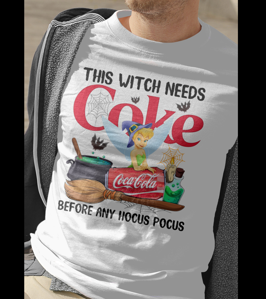 Tinker Bell This Witch Needs Coke Before Any Hocus Pocus Coca-Cola T-Shirt