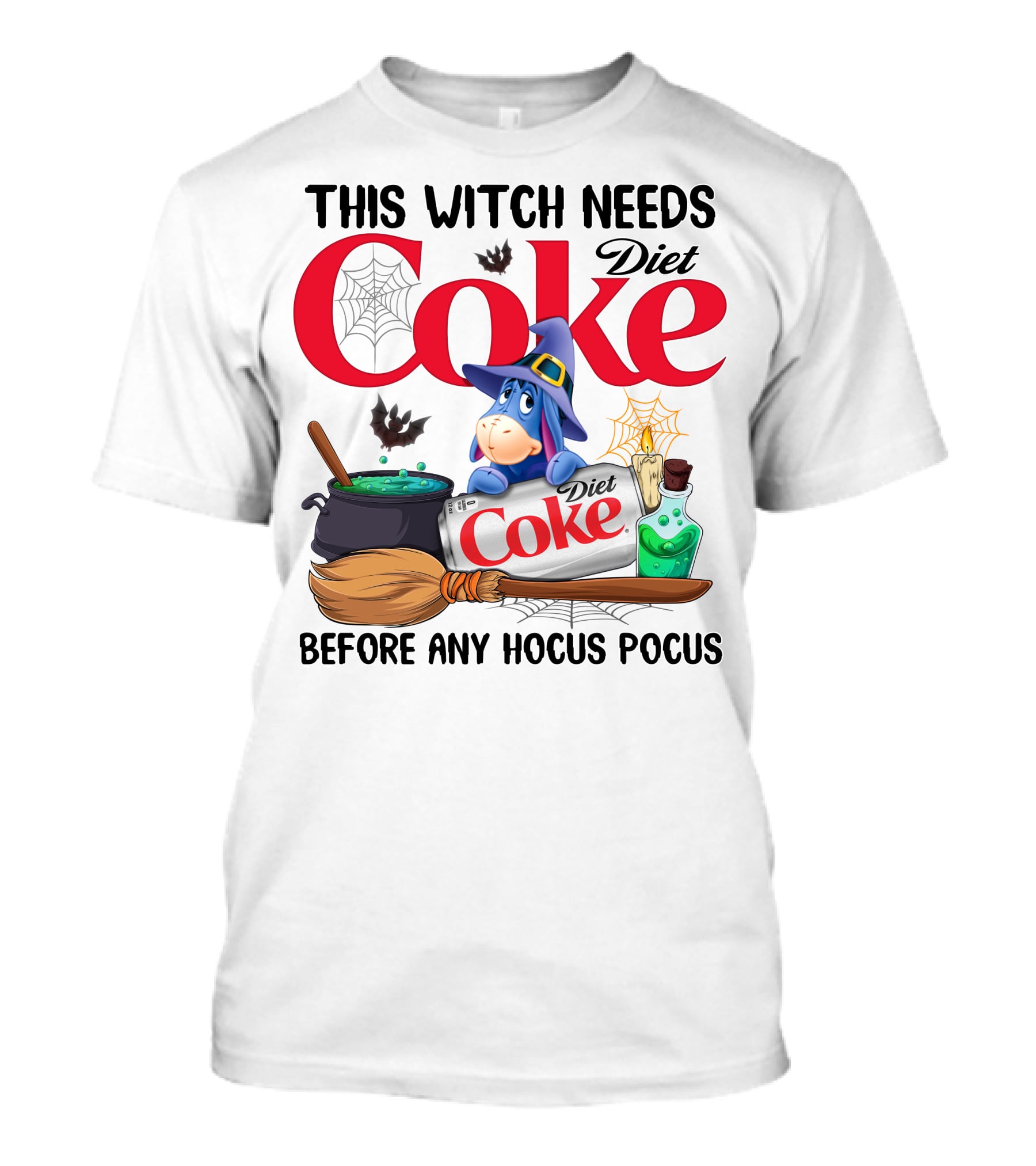 This Witch Needs Diet Coke Eeyore Before Any Hocus Pocus T-Shirt
