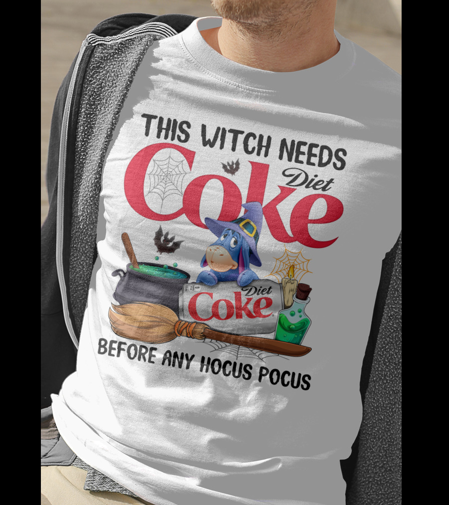 This Witch Needs Diet Coke Eeyore Before Any Hocus Pocus T-Shirt