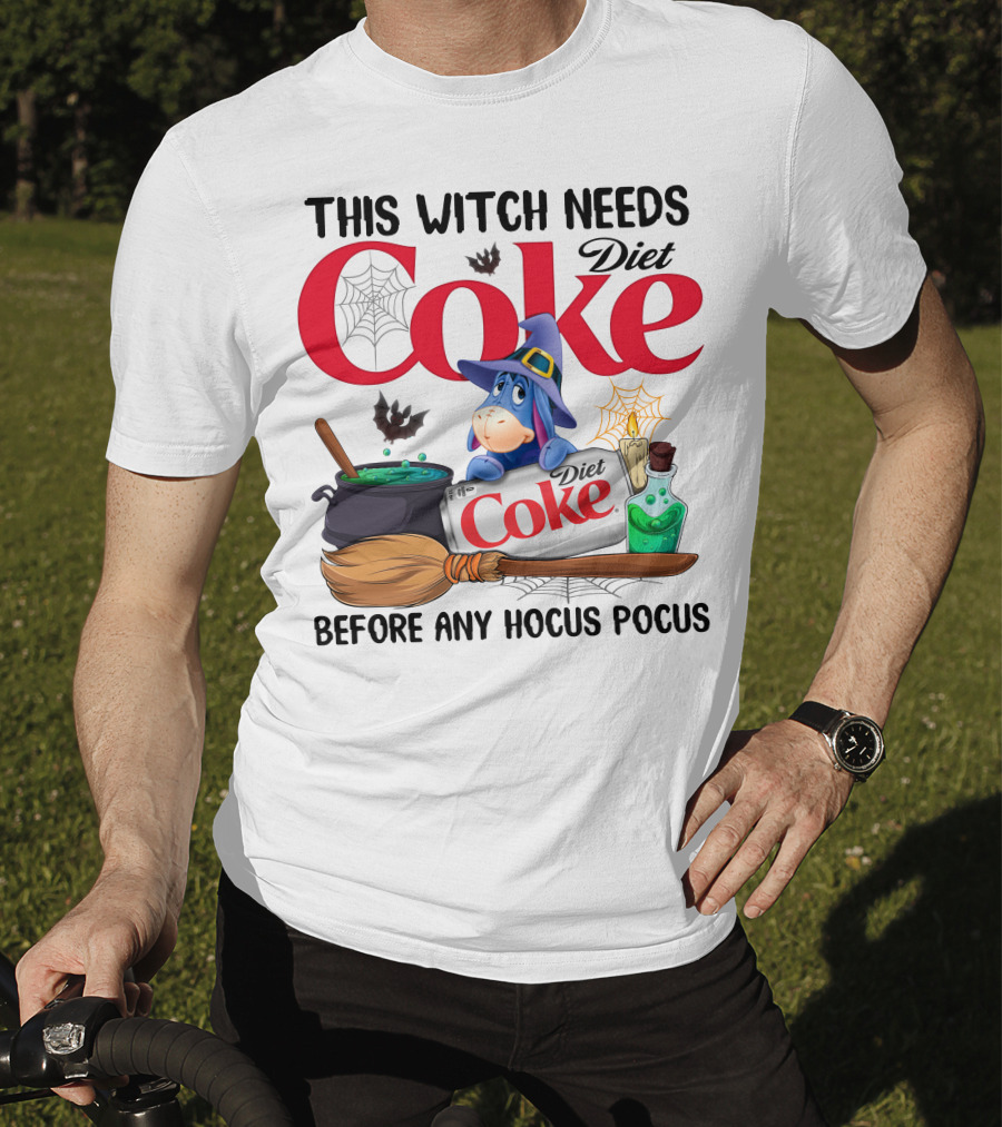 This Witch Needs Diet Coke Eeyore Before Any Hocus Pocus T-Shirt