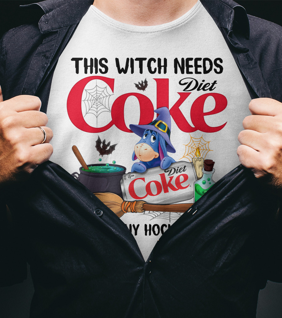 This Witch Needs Diet Coke Eeyore Before Any Hocus Pocus T-Shirt