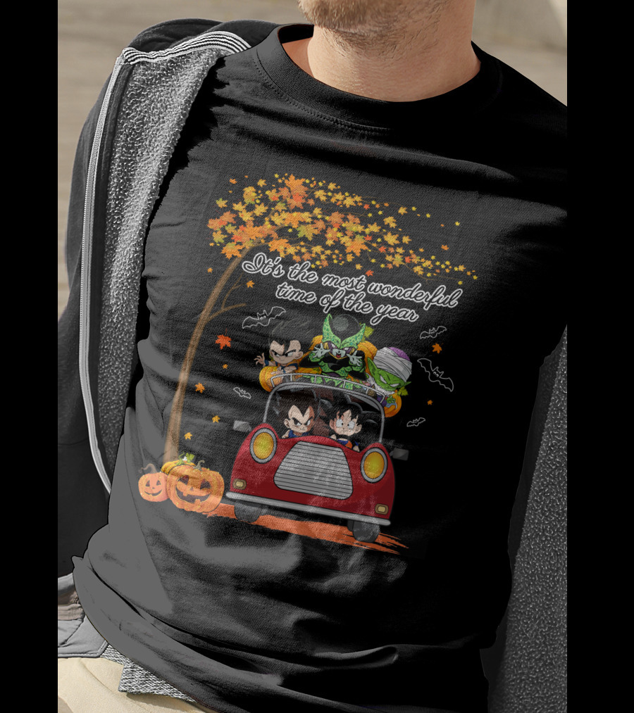 It's The Most Wonderful Time Of The Year With Halloween Characters In Car T-Shirt