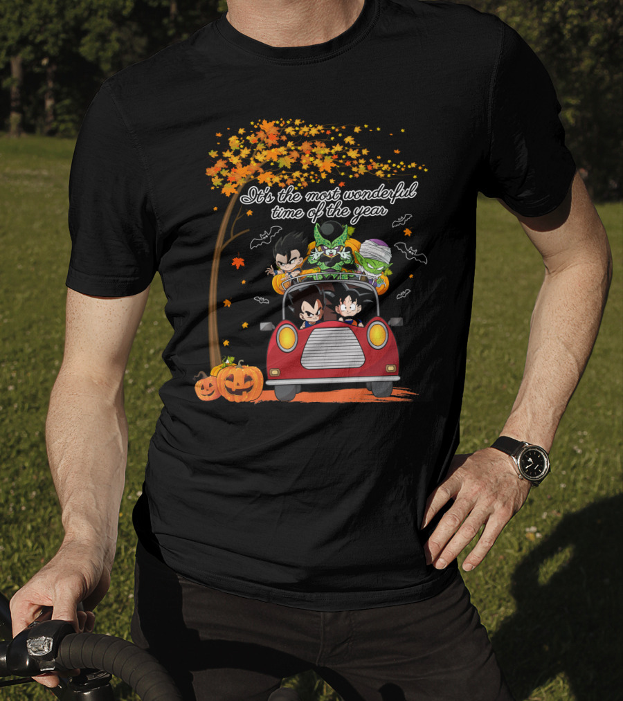 It's The Most Wonderful Time Of The Year With Halloween Characters In Car T-Shirt
