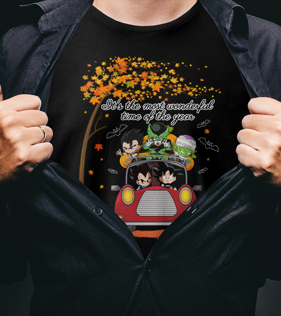 It's The Most Wonderful Time Of The Year With Halloween Characters In Car T-Shirt