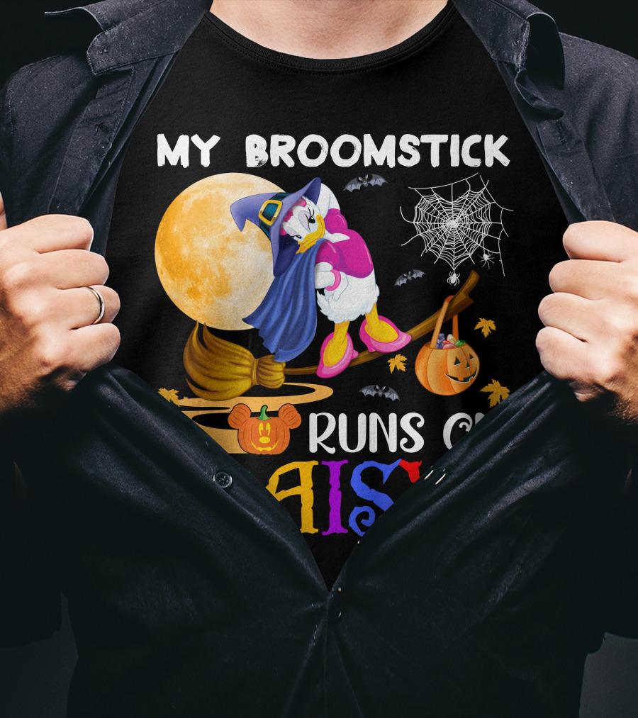 My Broomstick Runs On Daisy T-Shirt