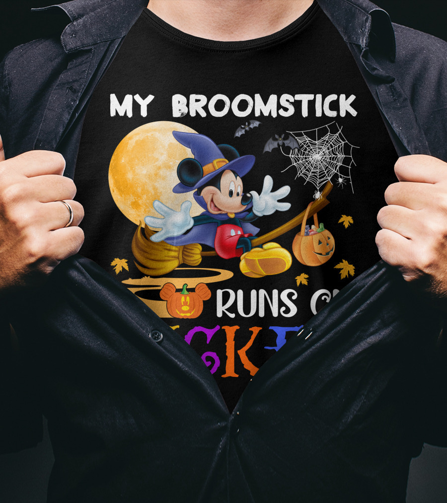 My Broomstick Runs On Mickey T-Shirt