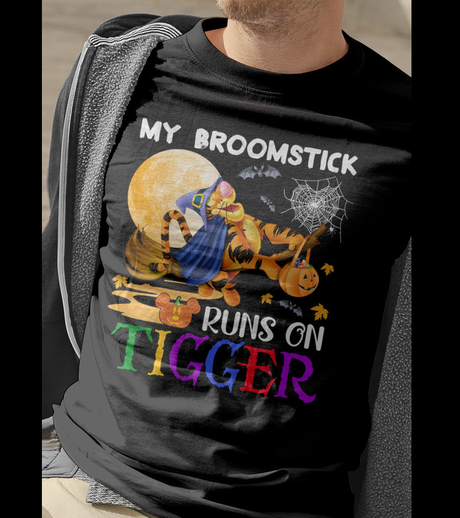 My Broomstick Runs On Tigger T-Shirt