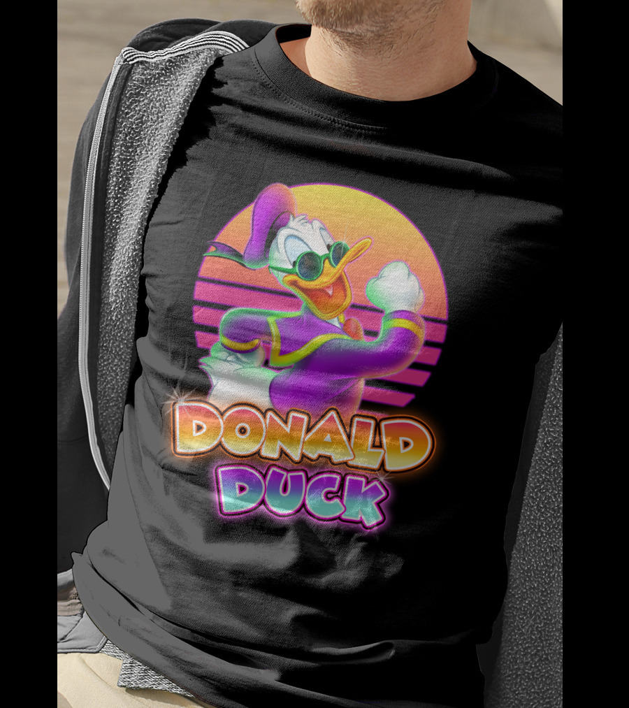 Donald Duck Retro Neon Style T-Shirt