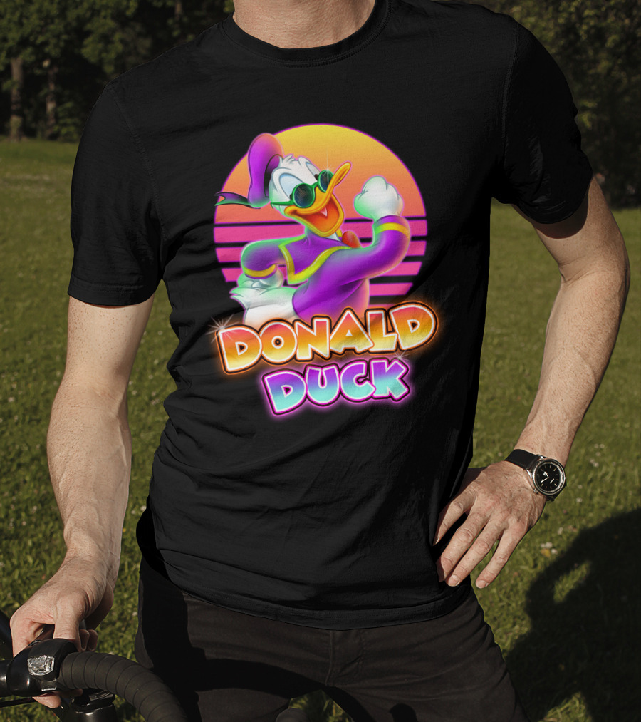 Donald Duck Retro Neon Style T-Shirt