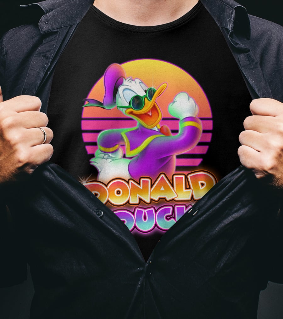 Donald Duck Retro Neon Style T-Shirt
